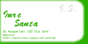 imre santa business card